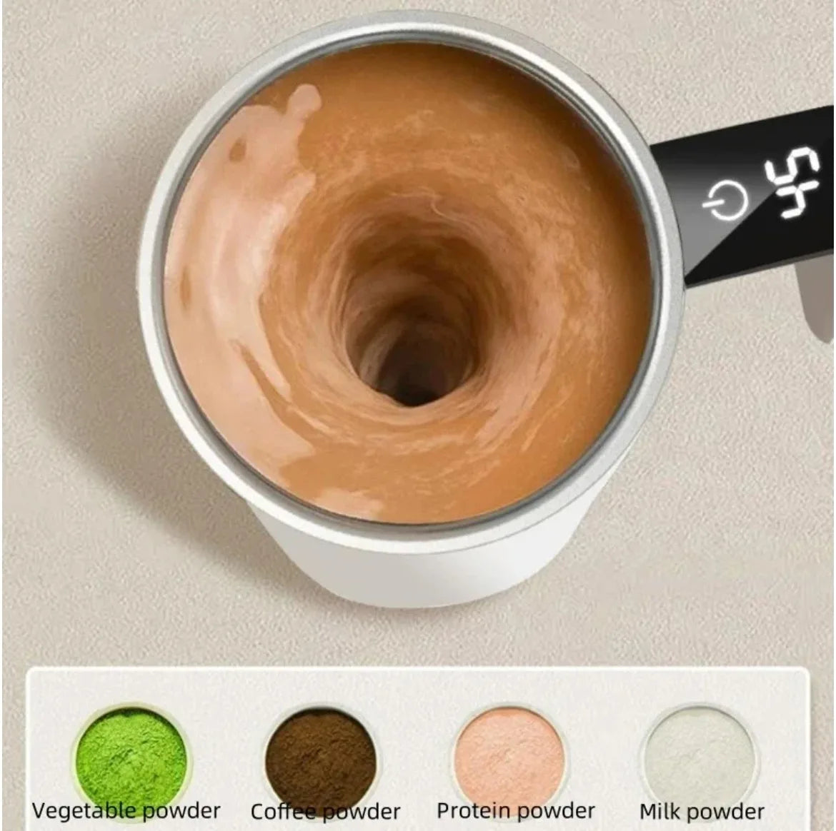 Auto Stir Coffee Mug: USB Rechargeable