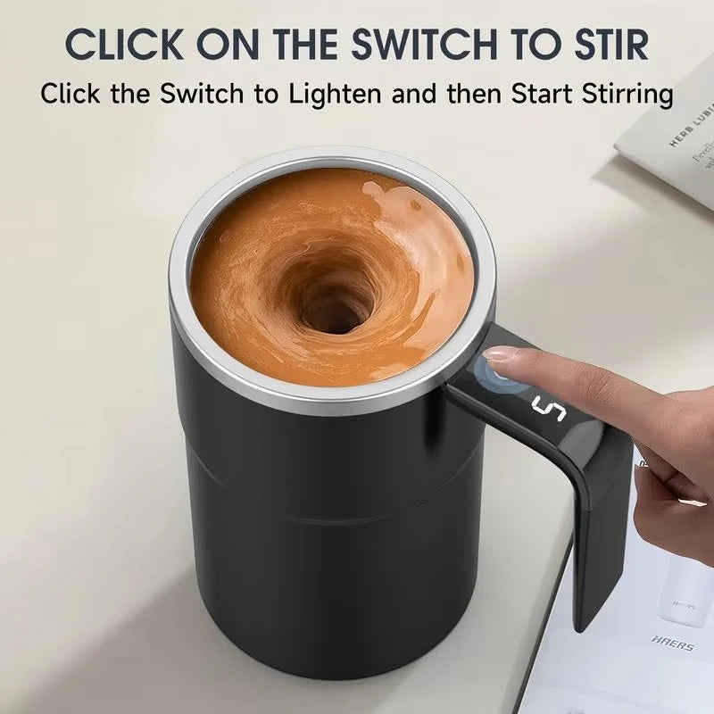 Auto Stir Coffee Mug: USB Rechargeable