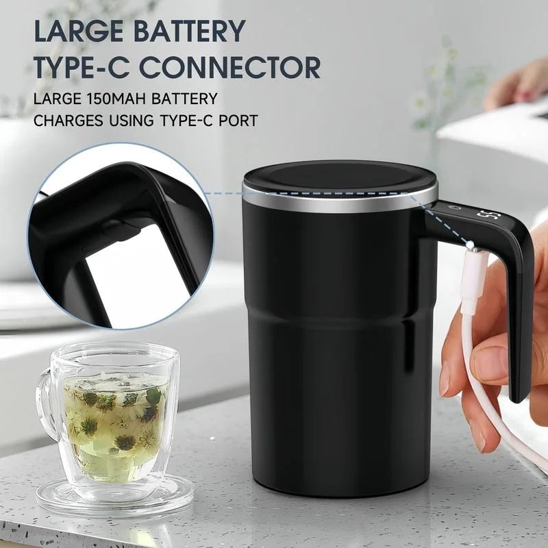 Auto Stir Coffee Mug: USB Rechargeable
